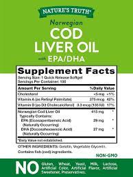 NATURE'S TRUTH COD LIVER OIL with EPA/DHA 100 SOFTGEL