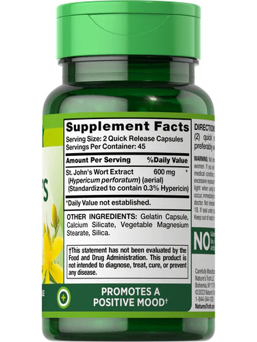 NATURE'S TRUTH  ST. JOHN'S WORT 600mg, 90 caps